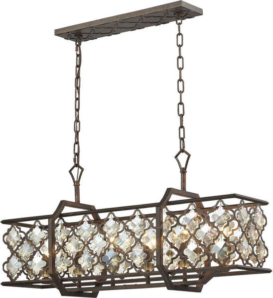 Armand 6 Light Island In Weathered Bronze