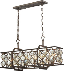Armand 6 Light Island In Weathered Bronze
