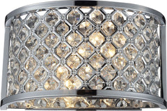Genevieve 2 Light Wall Sconce In Polished Chrome