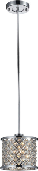 Genevieve 1 Light Pendant In Polished Chrome