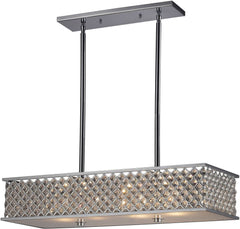 Genevieve 4 Light Pendant In Polsihed Chrome
