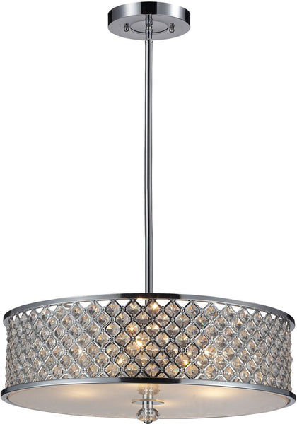 Genevieve 4 Light Pendant In Polished Chrome