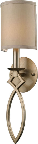 Estonia 1 Light Sconce In Aged Silver With Shade