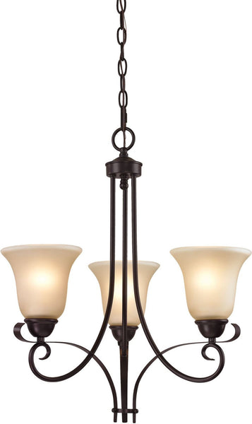 Brighton 3 Light Chandelier In Oil Rubbed Bronze
