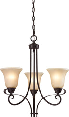 Brighton 3 Light Chandelier In Oil Rubbed Bronze