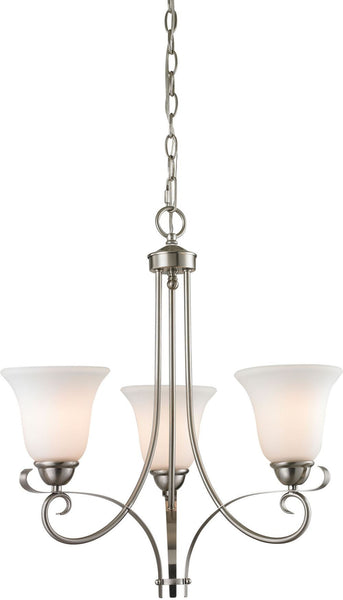Brighton 3 Light Chandelier In Brushed Nickel