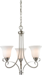 Brighton 3 Light Chandelier In Brushed Nickel
