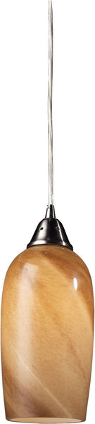 Sandstone 1 Light Pendant In Satin Nickel