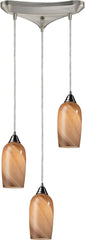 Sandstone 3 Light Pendant In Satin Nickel