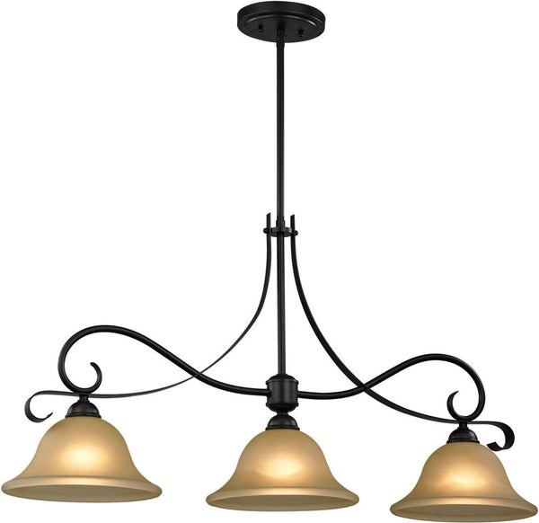 Brighton 3 Light Island In Oil Rubed Bronze