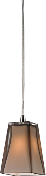 Cubico 1 Light Pendant In Satin Nickel