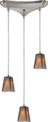 Cubico 3 Light Pendant In Satin Nickel