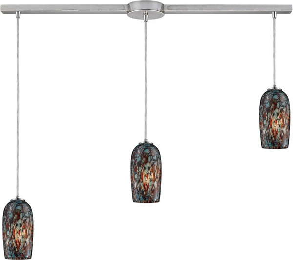Collage 3 Light Pendant In Satin Nickel