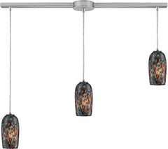 Collage 3 Light Pendant In Satin Nickel
