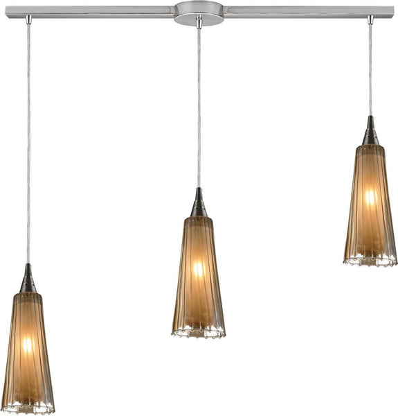 Encapsulate 3 Light Pendant In Satin Nickel