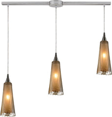 Encapsulate 3 Light Pendant In Satin Nickel