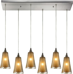 Encapsulate 6 Light Pendant In Satin Nickel