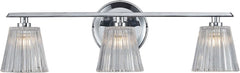Calais 3 Light Vanity In Polished Chrome and Clear Crystal Glass
