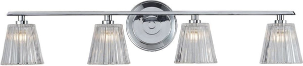 Calais 4 Light Vanity In Polished Chrome and Clear Crystal Glass
