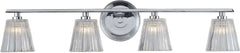 Calais 4 Light Vanity In Polished Chrome and Clear Crystal Glass