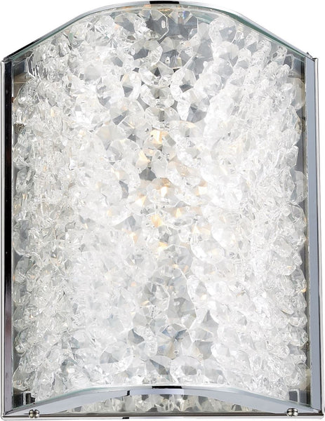 Encased Crystal 1 Light Vanity In Polished Chrome