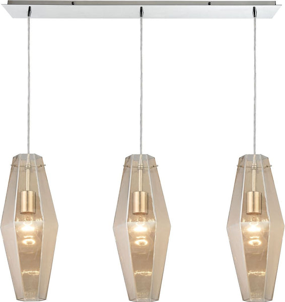 Pelham 3 Light Pendant In Polished Chrome