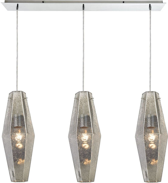 Pelham 3 Light Pendant In Polished Chrome
