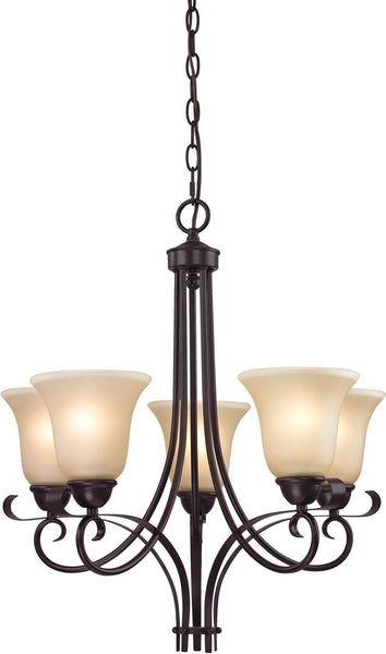 Brighton 5 Light Chandelier In Oil Rubbed Bronze