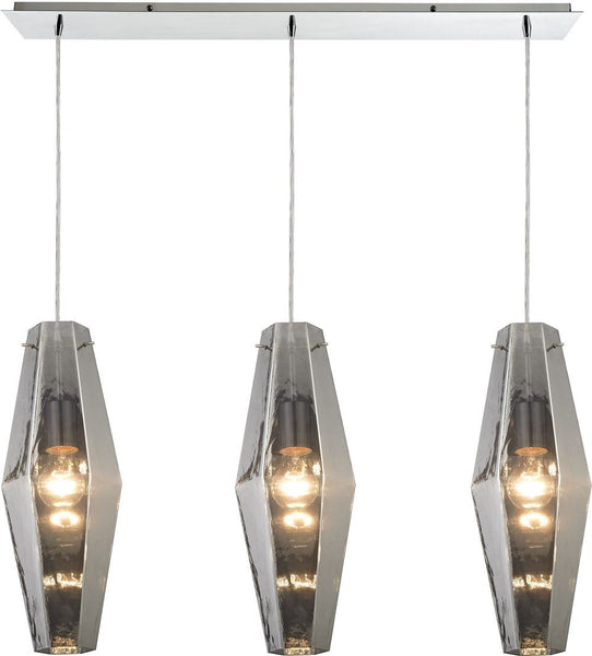 Pelham 3 Light Pendant In Polished Chrome