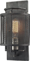Slatington 1 Light Wall Sconce In Silvered Graphite and Brushed Nickel