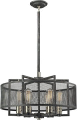 Slatington 6 Light Chandelier In Silvered Graphite and Brushed Nickel