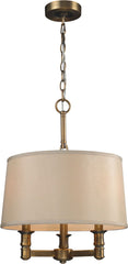 Baxter 3 Light Chandelier In Brushed Antique Brass