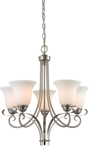 Brighton 5 Light Chandelier In Brushed Nickel