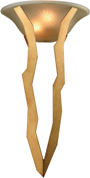 Twin Branch 2 Light Wall Sconce In Antique Gold Leaf