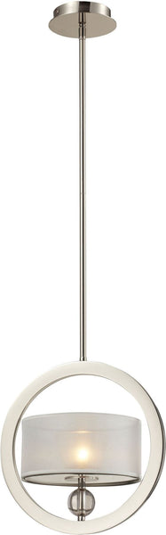 Corisande 1 Light Pendant In Polished Nickel