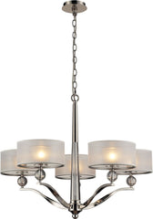 Corisande 5 Light Chandelier In Polished Nickel