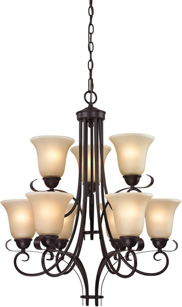 Brighton 9 Light Chandelier In Oil Rubbed Bronze