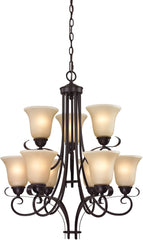 Brighton 9 Light Chandelier In Oil Rubbed Bronze
