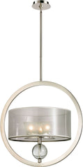 Corisande 3 Light Chandelier In Polished Nickel