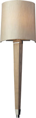 Jorgenson 1 Light Wall Sconce In Polished Nickel and Taupe Wood