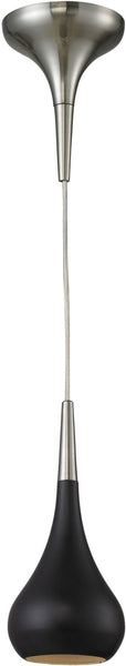 Lindsey 1 Light Pendant In Oiled Bronze and Satin Nickel