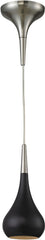 Lindsey 1 Light Pendant In Oiled Bronze and Satin Nickel