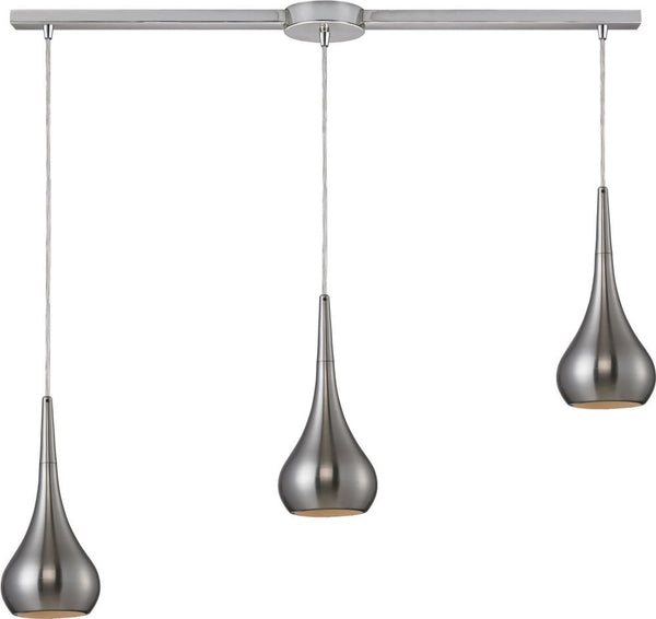 Lindsey 3 Light Pendant In Satin Nickel