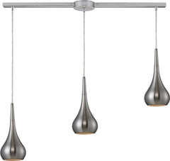 Lindsey 3 Light Pendant In Satin Nickel