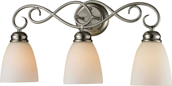 Chatham 3 Light Bath Bar In Brushed Nickel