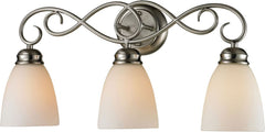 Chatham 3 Light Bath Bar In Brushed Nickel