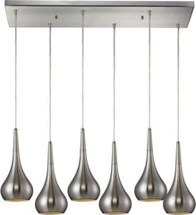 Lindsey 6 Light Pendant In Satin Nickel