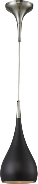 Lindsey 1 Light Pendant In Oiled Bronze and Satin Nickel