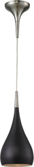 Lindsey 1 Light Pendant In Oiled Bronze and Satin Nickel