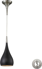 Lindsey 1 Light Pendant In Oiled Bronze and Satin Nickel - Includes Recessed Lighting Kit